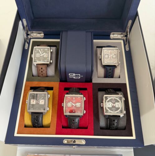 New TAG HEUER MONACO LIMITED EDITION 50TH ANNIVERSARY BOX SET OF 5 Watches - Picture 2 of 7
