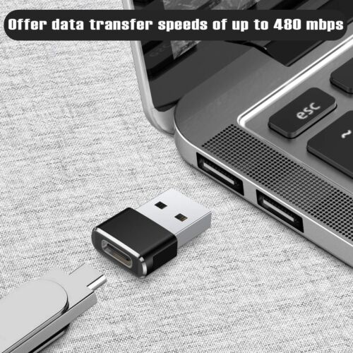 3x USB-A auf USB-C Adapter Ladeadapter Datenübertragung Stecker Konverter OTG - Bild 5 von 7