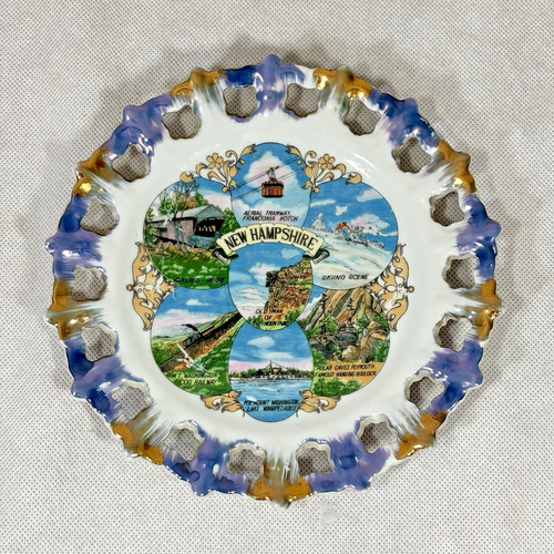 Placa de pared de cerámica decorativa de recuerdo vintage de New Hampshire montaje Washington - Imagen 5 de 24
