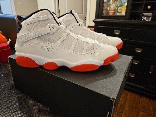 Nike Air Jordan 6 Rings Men's Shoes White University Red 322992 160 Size 12 - Picture 4 of 8