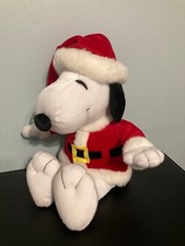 15" Hallmark Peanuts Collection Snoopy Santa Claus Suit Plush Christmas Toy