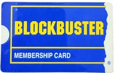 Blockbuster Membership Card Classic  Vintage Collectible Memorabilia Blue Yellow