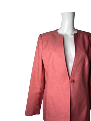 Autonomy Pink Blazer Jacket Size 14 Womens Suit EU42 1 Button Long Sleeve - Picture 6 of 11