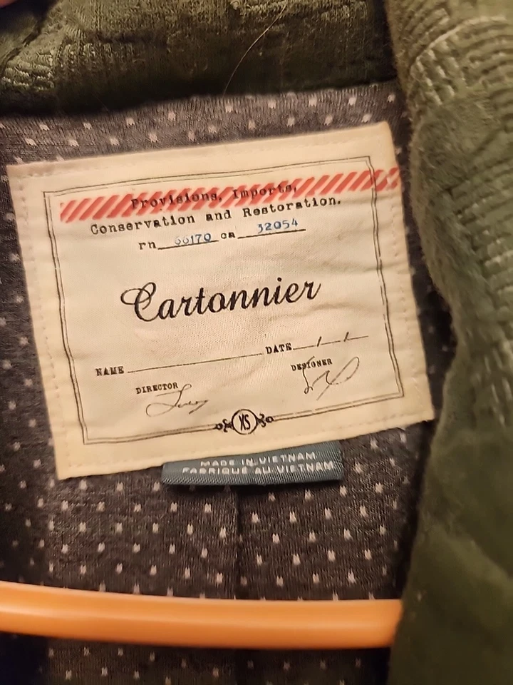 Blazer Cartonnier Extendido Pata de Gallo Talla XS Verde Talla Grande Anthropologie Foto 2 de 4