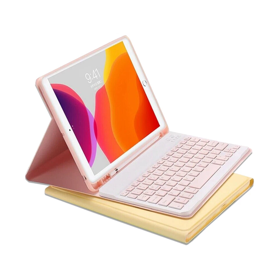 Keyboard Case For iPad 9/8/7th Gen 10.2" PU Leather Shockproof Folio Stand Cover - Image 2 of 4