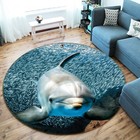 3D Dolphin Fish ZHUA2868 Game Non Slip Rug Mat Photo Carpet Zoe