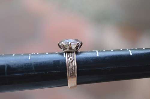 ANTIQUE 14K ROSE GOLD NATURAL AMETHYST RING WRITTEN APPRAISAL SIZE 6 - Picture 2 of 6