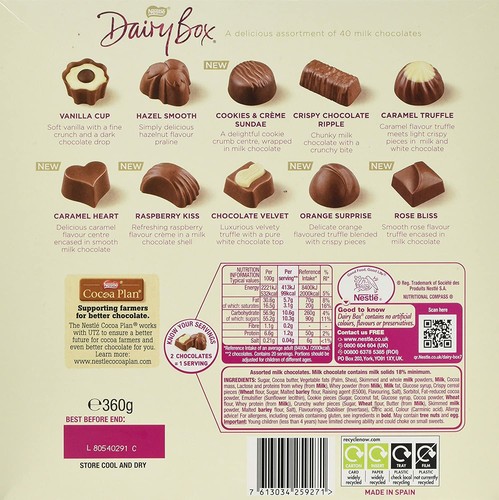Dairy Box Collection, Big 326g Present Large Box Christmas , Present - Picture 5 of 6