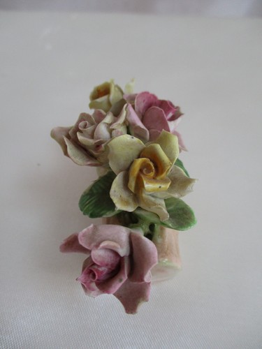 Coal Port Made In England China Flowers In Basket or Log Figurine - Picture 5 of 9