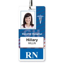 5 Pack - RN Vertical Badge Buddies - ID Card for Registered Nurses - Badge Buddy