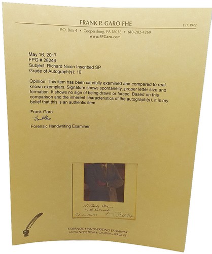 1977 President Richard Nixon Signed Photo - Picture 4 of 4