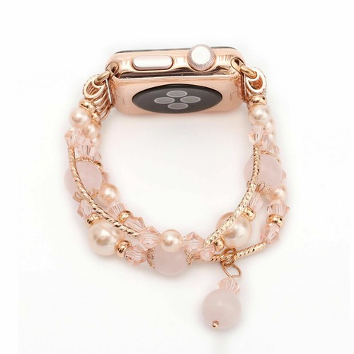 Apple Watch Series 10 9 8 7 6 5 4 3 2 SE Women Jewelry Band Beads Strap Bracelet - Picture 4 of 8
