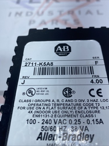 REFURBISHED ALLEN BRADLEY 2711-K5A8 PANELVIEW 550 2711K5A8 OVERNIGHT SHIPPING - Picture 5 of 6