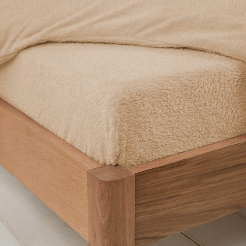 Teddy Fleece Fitted Sheet 4.5TOG Thermal Warm Hot Shaggy Fur Double King Size UK - Picture 32 of 34