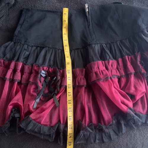 Y2K Tripp Red And Black Ruffle Mini Skirt - Picture 15 of 19