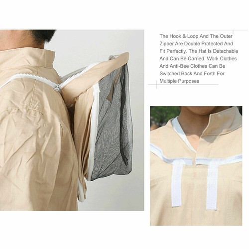 Full Beekeeping Suit Bee Suit Heavy Duty with Leather Ventilated Keeping Gloves - Picture 3 of 25