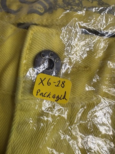 RARE CCS Men 30x32 Yellow Revert Flex Skinny Jeans (Stained) Skate Rave Hipster - Picture 11 of 11