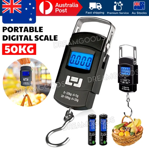 Portable LCD Digital Electronic Fishing Travel Luggage Hanging Weighing Scale AU