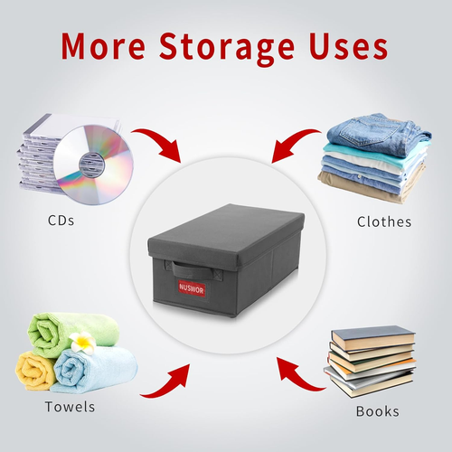 Premium DVD Storage Box - Stackable DVD Case Holder Organizer, DVD Storage Solut - Picture 6 of 12
