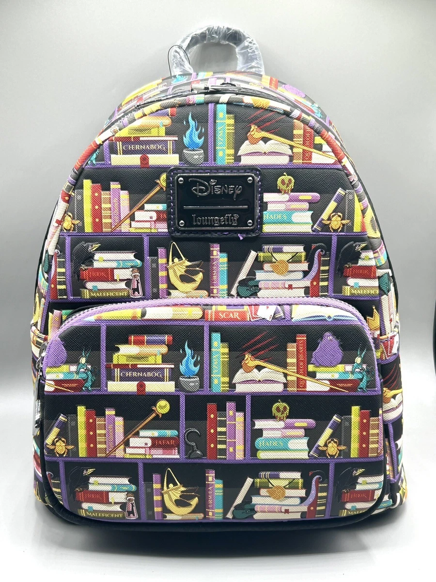 Loungefly disney villains books mini backpack Clearance
