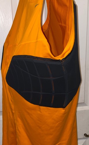 NIKE Pro Combat Elite Padded Orang Blac Basketball Compression Tank Top Mens 2XL - Picture 2 of 4