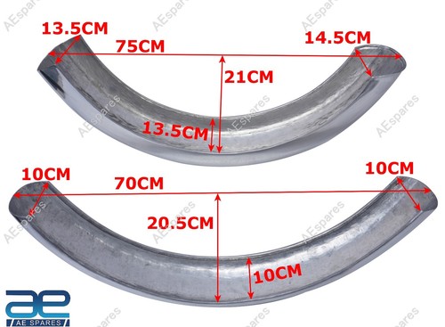 Pour Royal Enfield 500cc Café Coureur Avant Arrière Boue Alliage Aluminium S2u - Photo 2/7