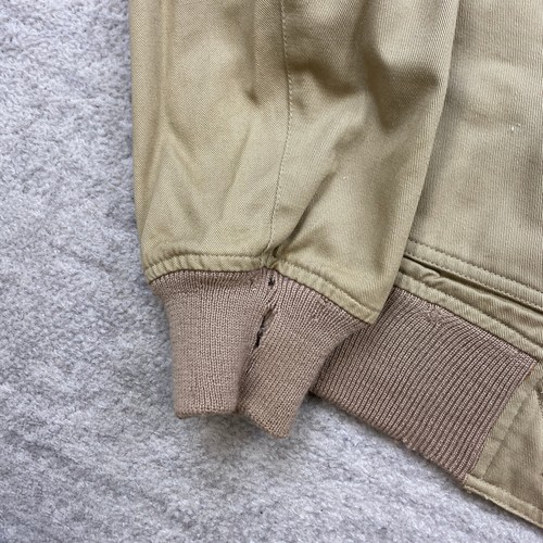 Vintage Polo Ralph Lauren Military Field Bomber Zip Jacket 10 Beige Tan Epaulet 90s - Bild 6 von 20