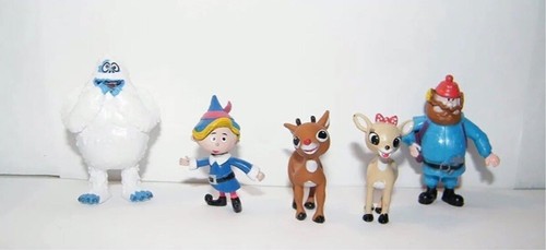Rudolph the Red Nosed Reindeer Fun Cake Toppers Cupcake Decorations Set of 10 - Picture 2 of 5