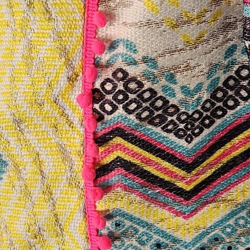 Molly Bracken Zip Up Jacket Boho Pom Pom Aztec Print Festival Size Med - Picture 16 of 18
