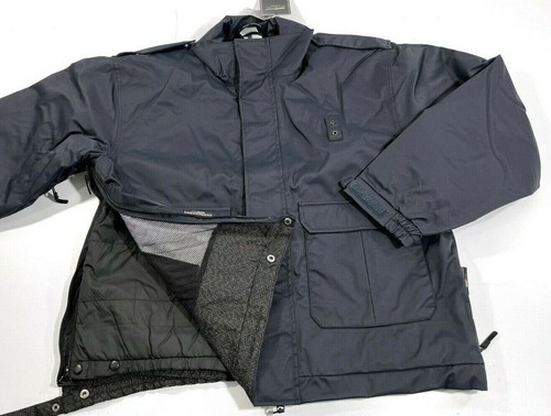 XL HELLY HANSEN METRO WORK WEAR JACKET W/ LINER WATERPROOF POLICE DUTY COAT NAVY - Picture 3 of 4