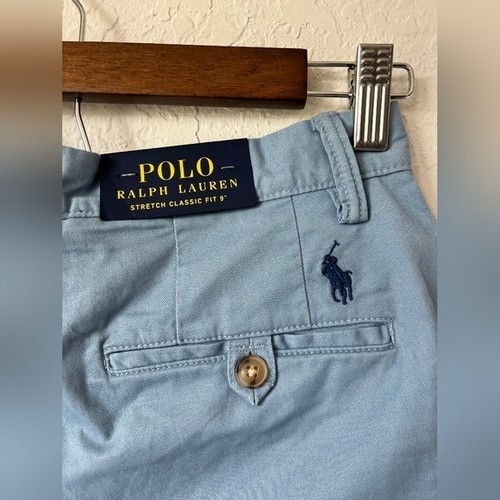 Polo Ralph Lauren Classic Fit Chino Cotton Shorts Blue size 29 - Picture 6 of 12
