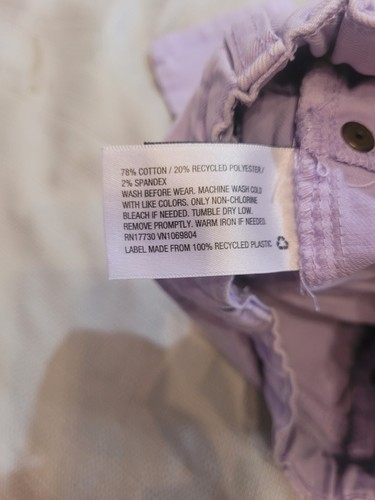 Cat And Jack Girls Size 4T Purple Lavender Jeans Adjustable Waist with Pockets - Picture 9 of 9