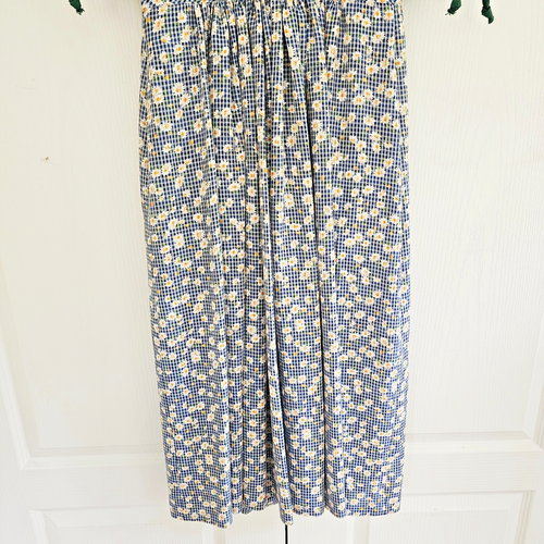 Vintage Blue Ditsy Print Midi Dress UK 10 M&G German Dirndl Gingham Oktoberfest - Picture 8 of 17
