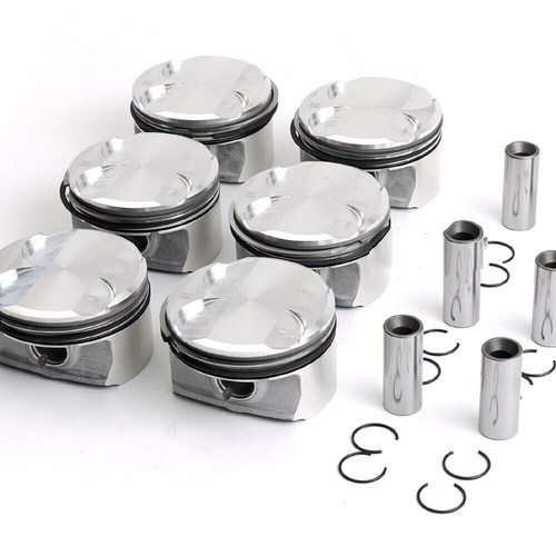 6PCS 3.0L Pistons & Rings Set 10.7:1 For BMW E90 E60 E83 128i 328i 528i X1 N52 - Picture 2 of 4