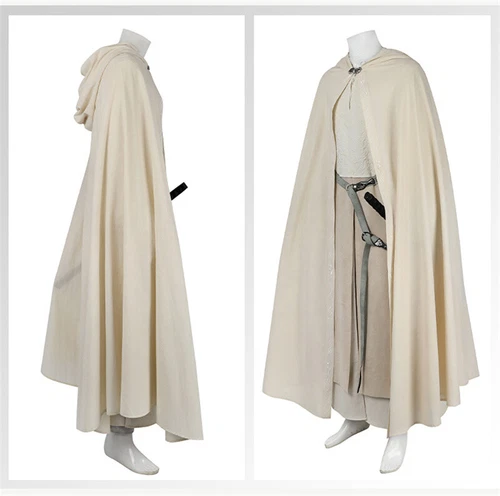 New LOTR Gandalf White Costume The Lord of the Rings Wizard Outfit Cosplay Suit - Picture 17 of 18