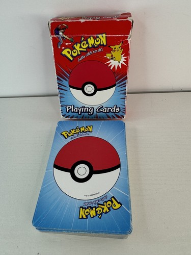 Vintage 1999 Nintendo Pokemon Playing Cards Full Deck 54 Cards with Jokers