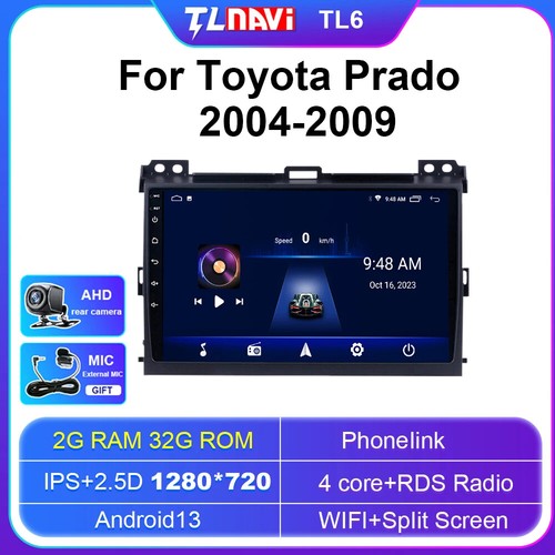 Carplay AndroidAuto Car For Toyota Land Cruiser Prado 120 2004-2009 Player GPS - Picture 15 of 48