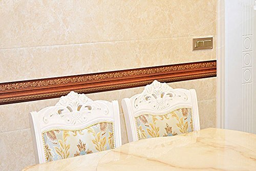 Brown Wood Grain Self Adhesive 3D Peel and Stick Waterproof Wall Border Sticker - Picture 3 of 6