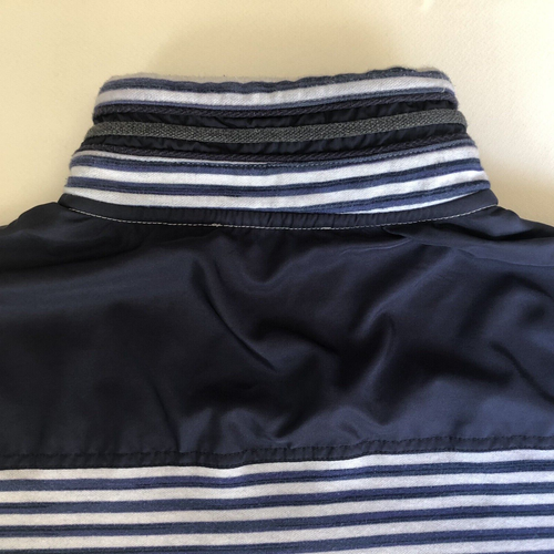 Bugatchi Mens M Sweater Pullover Blue Strip 1/4 Zip Casual Classic Preppy - Picture 6 of 9