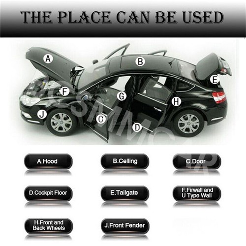 5mm Car Hood Engine Sound Noise Deadener Insulation Cotton W/ Wheel Roller Tool - Picture 11 of 20