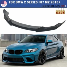 CS Style For 2016-2018 BMW F87 M2 Glossy Black Front Lip Spoiler Chin Splitter
