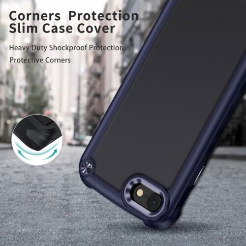 Rubber Case Soft Bumper Cover Tempered Glass For Apple iPhone SE 2022/SE 2020 - Picture 25 of 41