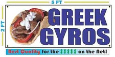 GREEK GYROS Banner Sign NEW Larger Size Best Quality for the $