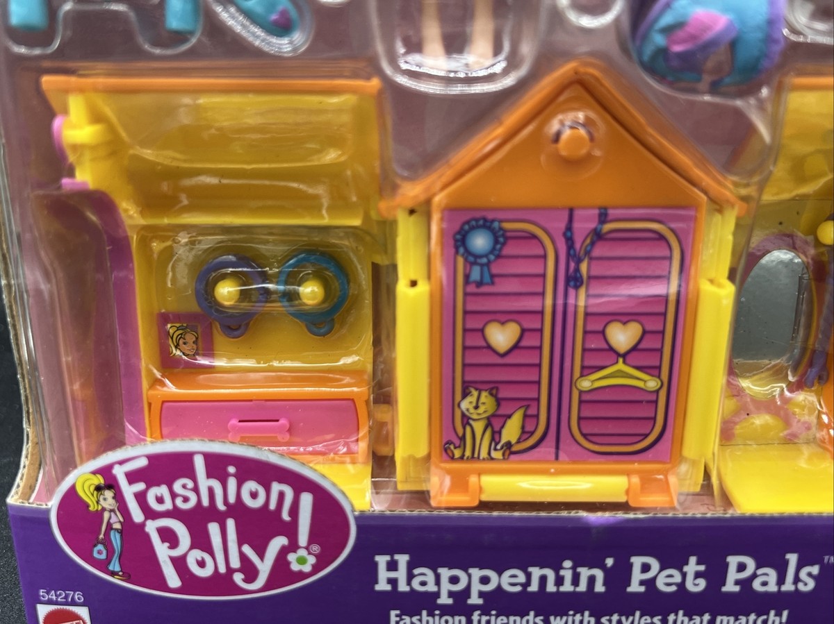 2001 Polly Pocket Mattel #54276 HAPPENIN' PET PALS LILA & COOKIE