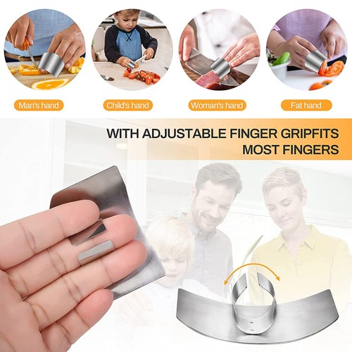 2PCS Hand Protective Guards Stainless Steel Finger Protectors Finger Guards - Bild 10 von 12