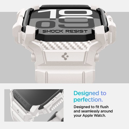 Pour Apple Watch Series 11 / 10 (46 mm) | Boîtier + bracelet Spigen [Rugged Armor Pro] - Photo 43 sur 65