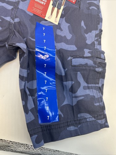 Levi Strauss & Co. Youth Cargo Short, Size 7, Flex/stretch Waist, Blue Camo, New - Picture 7 of 18