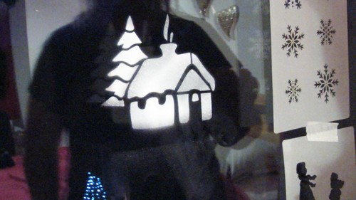 Snowy Cabin Christmas Craft Art Stencil approx 18cm x13cm Reusable - UK Shop - Picture 8 of 8