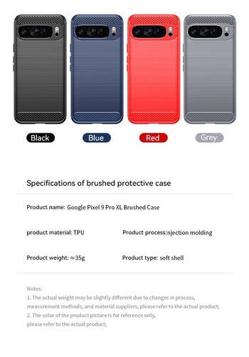 Funda con textura de fibra de carbono para Google Pixel 9/Pixel 9 Pro/Pixel 9 Pro XL/Pixel 9A - Imagen 13 de 15