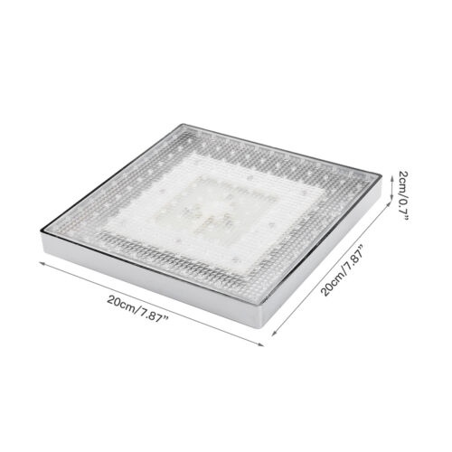 8" Square LED Rainfall Shower Head LED 7 Color Changing Thin Top Sprayer US - Picture 7 of 11